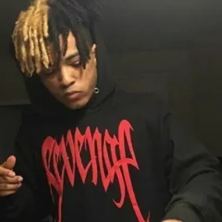 😐 37db08fb REVENGE 复仇, XXXTentacion, 说唱歌手, 连帽衫, 音乐, 服装 telegram sticker