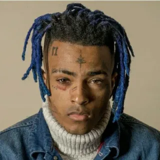 💔 3c5704ca XXXTentacion XXXTentacion, 说唱歌手, 音乐家, 肖像, 蓝发 telegram sticker