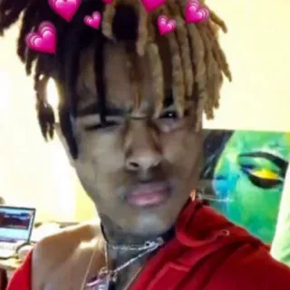 💜 7700624b XXXTentacion 说唱歌手, 音乐, 肖像, 心, XXXTentacion telegram sticker
