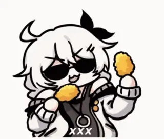 🌙 37719d54 XXX Anime, Dibujos animados, Fritos, Personaje, Dibujo, Gafas de sol, Lindo telegram sticker