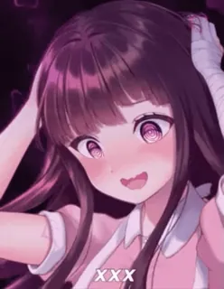 🌙 6a918949 XXX anime, chica, dibujos animados, rosa, fanart telegram sticker
