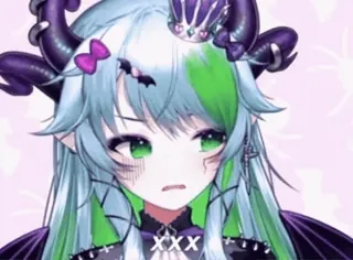 🌙 866bf0f0 XXX Anime, Vtuber, Cuernos, Demonio, Dibujos animados telegram sticker