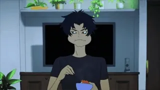 🕸 378907fe anime, cartoon, man, eating telegram sticker