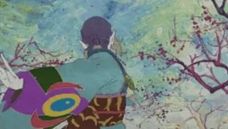 🕸 cf538832 anime, artwork, character, nature, illustration telegram sticker