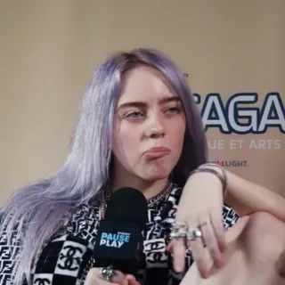 🕸 a045e747 Billie Eilish 歌手, ミュージシャン, 有名人, 女性 telegram sticker