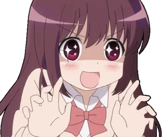 ✨ 115cfa09 Anime, Słodkie, Podekscytowany, Dziewczyna, Błyszczące oczy whatsapp sticker