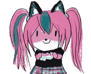 ✅ ba028fae People attempt lis, futrzak, anime, słodki, dziewczyna whatsapp sticker