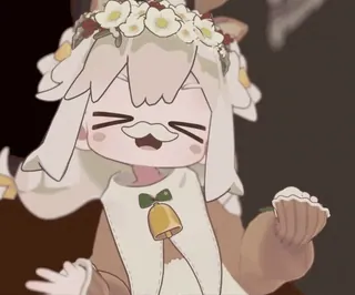 😆 dc6f04d8 Dessin animé, Mignon, Personnage, Cloche, Fleurs, Fête telegram sticker