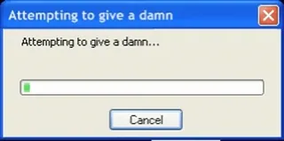 🌚 19a45724 Attempting to give a damn Internet-Meme, Computerfehler, Humor, Sarkasmus telegram sticker