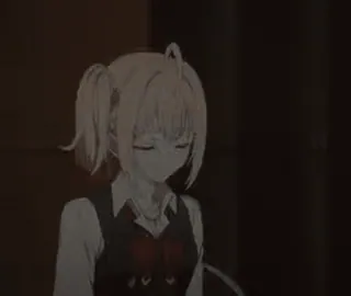 👌 33369194 Anime Mädchen, Pferdeschwanz, traurig, monochrom, Manga, Schuluniform telegram sticker