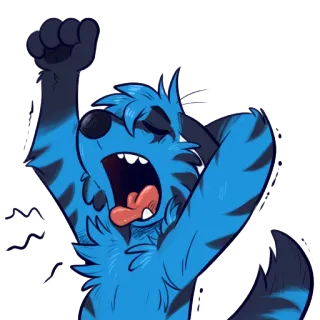 😴 56d242bf furry, kartun, hewan, mengantuk, lelah, menguap telegram sticker