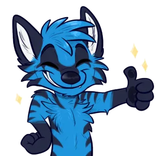 👍 7bc24ba6 rubah, jempol ke atas, kartun, binatang, stiker, ceria telegram sticker