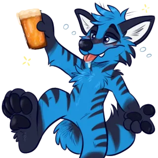 🍺 bdcbe7ce furry, binatang, kartun, bir, alkohol, pesta, lucu telegram sticker