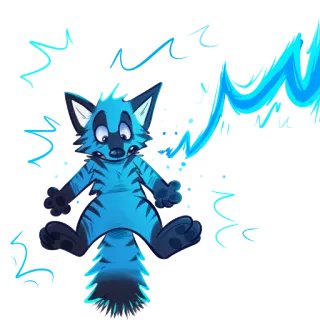 ⚡ fa527ad8 Furry, Binatang, Biru, Kartun, Lucu telegram sticker