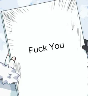 🎭 08e49a89 Fuck You beleidigend, beschimpfend, text telegram sticker