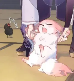 😱 b114d1cb He he he he Cartoon, Anime, Lustig, Fuchs, Vogel, Süß telegram sticker