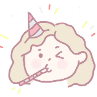 🎉 8ee80f6d festa, celebração, aniversário, confete, chapéu, desenho animado whatsapp sticker