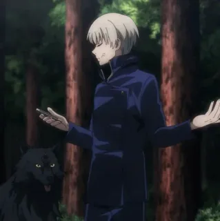 ☁️ e065c57b Inumaki Toge Jujutsu Kaisen Anime, Charakter, Hund, Wald, Inumaki Toge telegram sticker