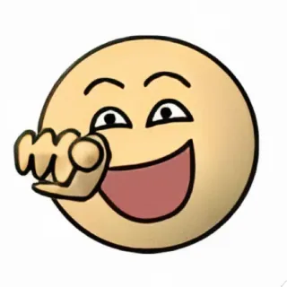 🥰 6d32eb96 emoji, apontando, feliz, desenho animado whatsapp sticker