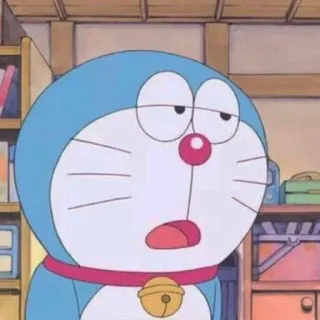 😒 fec05618 Doraemon doraemon, anime, desenho animado, gato, robô, azul, cansado whatsapp sticker