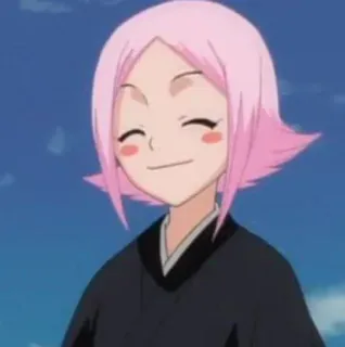 🍥 a2ce318d Kotetsu Isane Bleach Аниме, Розовые волосы, Улыбка, Персонаж, Котетсу Исане telegram sticker