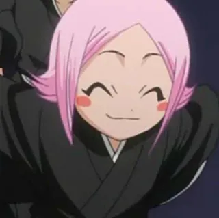 🍥 d2c6107d Yachiru Kusajishi Bleach Аниме, Блич, Ячиру, Кусаджиши, розовые волосы, улыбка telegram sticker