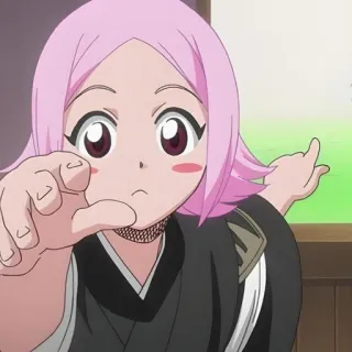 🍥 ecdbeba7 Yachiru Kusajishi Bleach Аниме, Манга, Персонаж, Розовые волосы, Ячиру, Блич telegram sticker