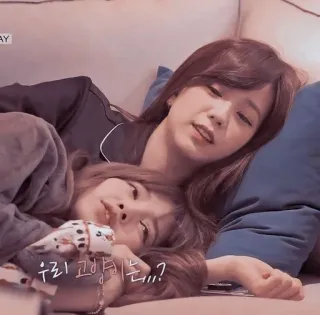 🌟 ae750c45 우리 고양이는...? люди, спящий, корейский, друзья, диван telegram sticker