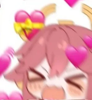 🌟 3bedf282 Anime, Cartoon, Herzen, Ausdruck, Rosa, Kawaii, Süß whatsapp sticker