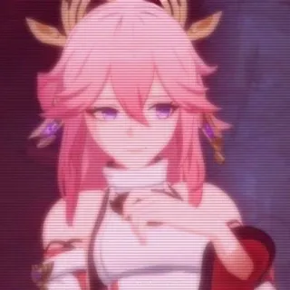 🌟 81a4ba7d Yae Miko Genshin Impact Anime, Charakter, Spiel, Genshin Impact, Yae Miko whatsapp sticker