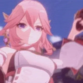 🌟 88d9196c Yae Miko Genshin Impact Anime, Genshin Impact, Yae Miko, Videospiel, Charakter, Waifu whatsapp sticker