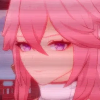 🌟 c51884cf Yae Miko Genshin Impact Anime, Spiel, Genshin Impact, Yae Miko, Pinke Haare whatsapp sticker