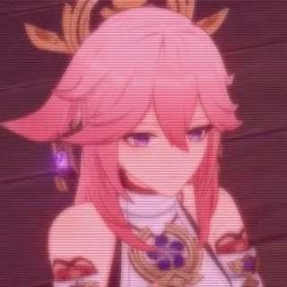 🌟 ef1c7803 Yae Miko Genshin Impact Anime, Videospiel, Genshin Impact, Yae Miko whatsapp sticker