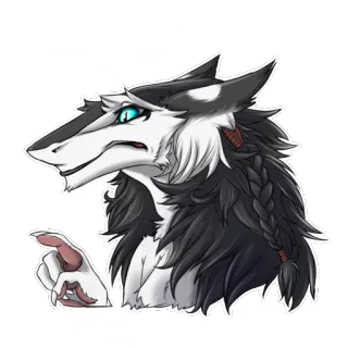 😶 76ac4862 狼, 兽人, 动物, 拟人, 角色, 插画 telegram sticker