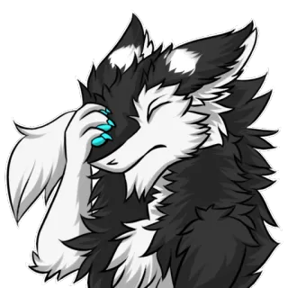 😒 83dc2767 兽人, 动物, 狼, 兽人, 表情, 表情符号 telegram sticker