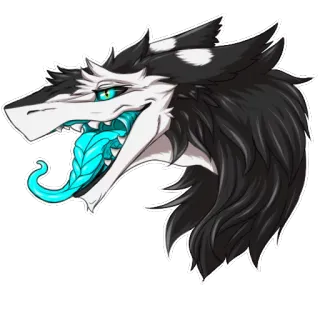👅 9fc91ae8 兽人, 狼, 拟人, 动物, 卡通, 贴纸 telegram sticker