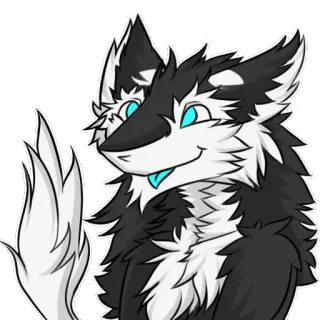 😊 a0b5c058 兽人, 狼, 动物, 卡通, 插画, 可爱 telegram sticker