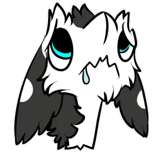 😢 a9f687b4 可爱, 悲伤, 怪物, 生物, 卡通, 插画 telegram sticker
