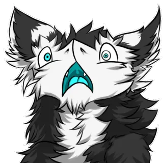 😱 c4aa02a1 兽人, 拟人, 卡通, 动物, 生物, 角色, 可爱 telegram sticker