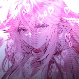 🔮 0dcf082a mopr Аниме, Девушка, Розовый, Сердце telegram sticker