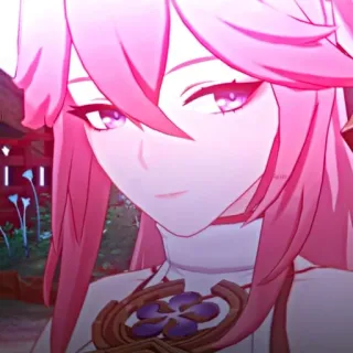 🔮 2f422a74 Yae Miko Genshin Impact Аниме, Игра, Genshin Impact, Яэ Мико, Розовые Волосы telegram sticker