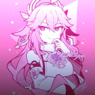 🔮 64e93b88 DO NOT USE content Аниме, Розовый, Девушка, Персонаж, Иллюстрация telegram sticker