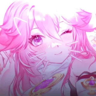 🔮 6db1fcfe Аниме, Кавай, Милый, Девушка-кошка, Розовые волосы telegram sticker