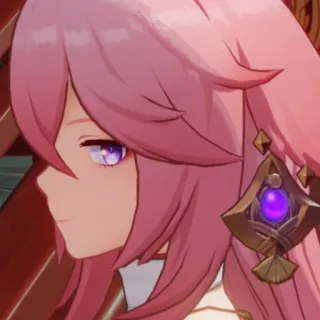 🌸 d83b5369 Yae Miko Genshin Impact Аниме, Genshin Impact, Яэ Мико, Видеоигра, Розовые волосы, Фиолетовые глаза, Лиса, Вайфу telegram sticker