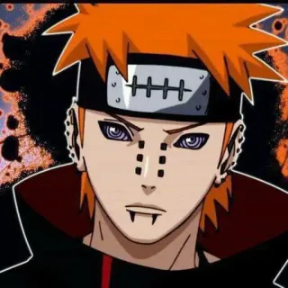 🙄 4b59caa9 Pain Naruto Anime, Naruto, Pain, Karakter, rambut oranye telegram sticker