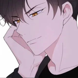 🐈‍⬛ 0830ecca Anime, Manga, Porträt, Cartoon, Figur, Illustration, Mann whatsapp sticker