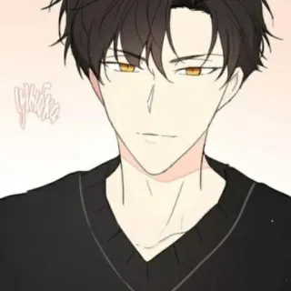 🐈‍⬛ 6d3e10ec mann, anime, cartoon, portrait, charakter whatsapp sticker