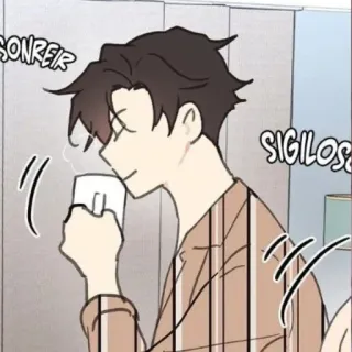 🐈‍⬛ 9135ac1c SONREIR
SIGILOSO mann, kaffee, lächeln, cartoon, getränk whatsapp sticker