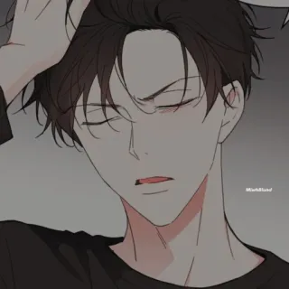 🐈‍⬛ c2bda48c mann, anime, cartoon, zeichnung, porträt whatsapp sticker