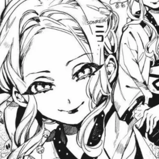 💗 72e28358 SONREIR glimlach, manga, anime, portret, cartoon telegram sticker